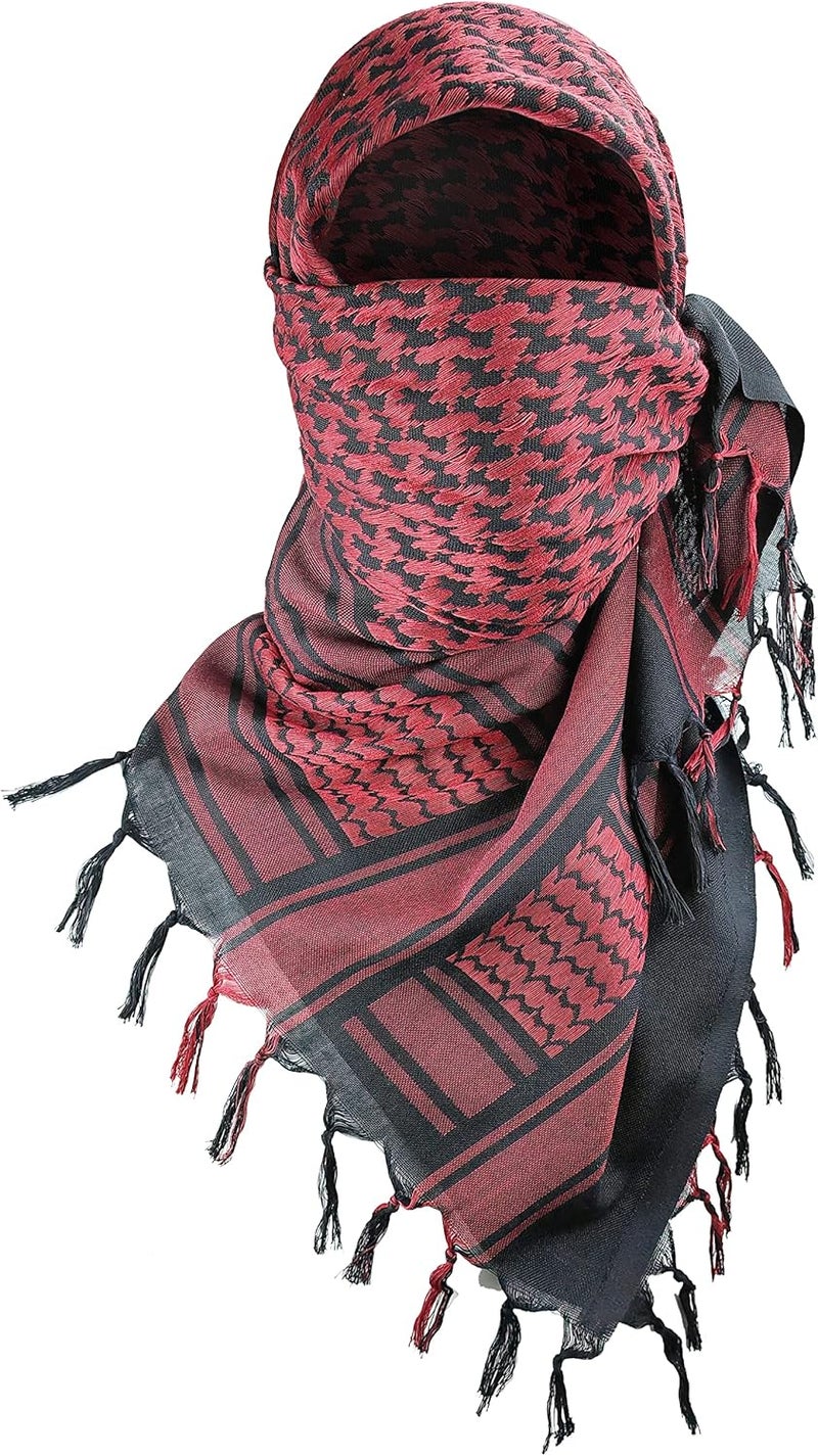 Luxns Store شماخ عسكري تكتيكي صحراوي / وشاح كوفية 100% قطن للرجال والنساء - Image 1